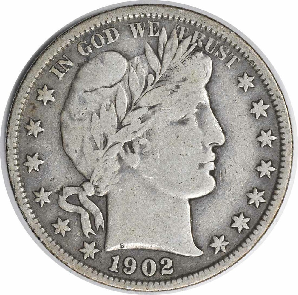 1902 Barber Silver Half Dollar VF Uncertified #1241