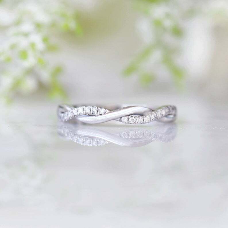 0.45 CT White Round Cut Matching Wedding Band Solid 925 Sterling Silver
