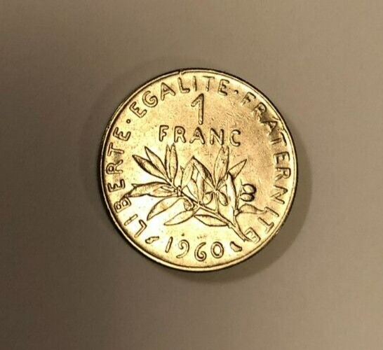 1 Franc French Coin Dated 1960