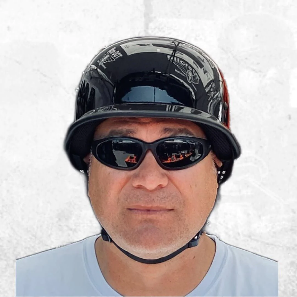 Micro DOT Mayhem German Style Motorcycle Helmet