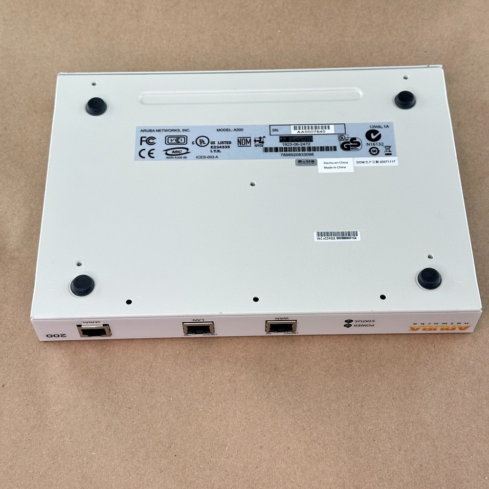 Aruba A200 WLAN Controller – Tested – Power Adapter Included