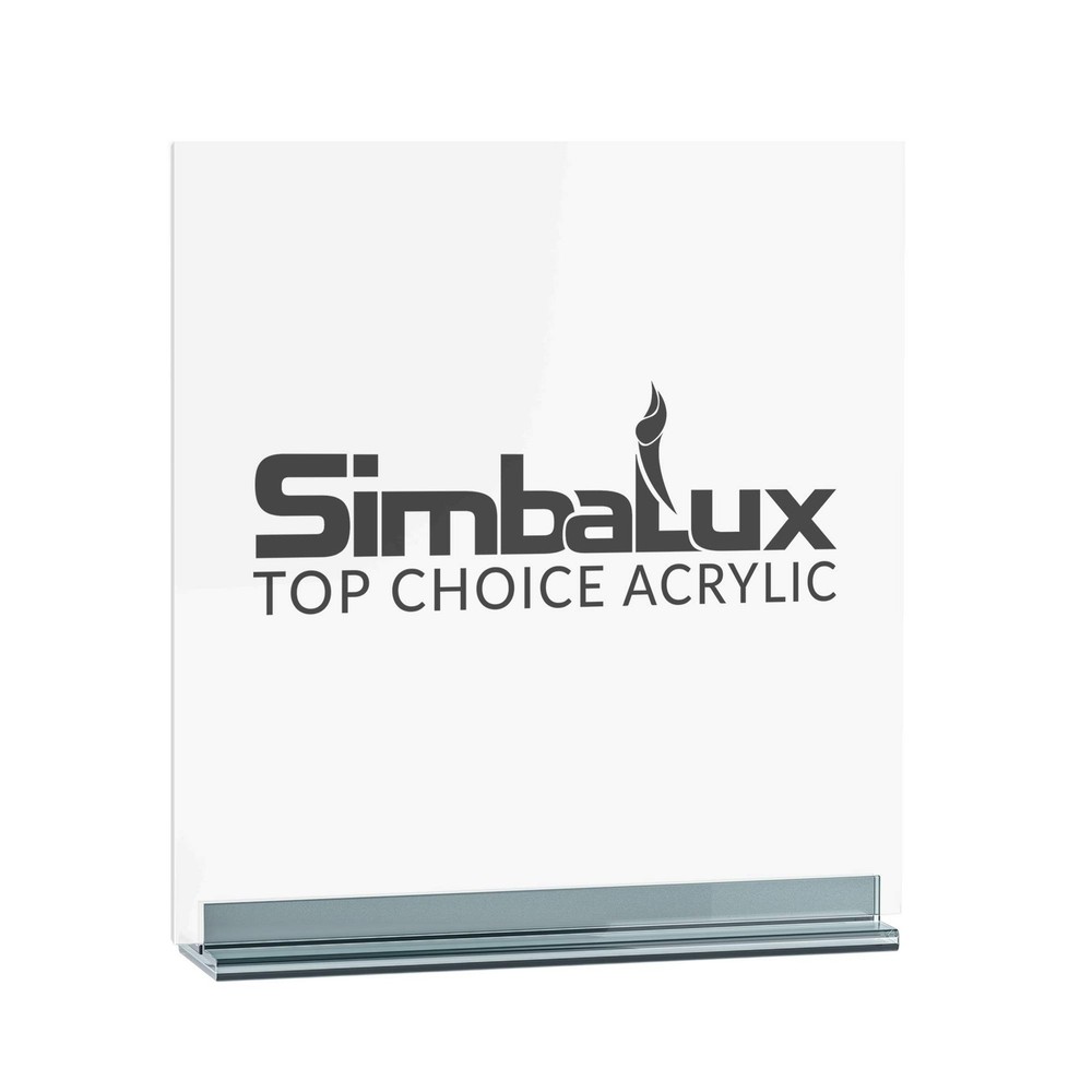 SimbaLux Acrylic Sheet Clear Cast Plexiglass 12” x 12” Square Panel