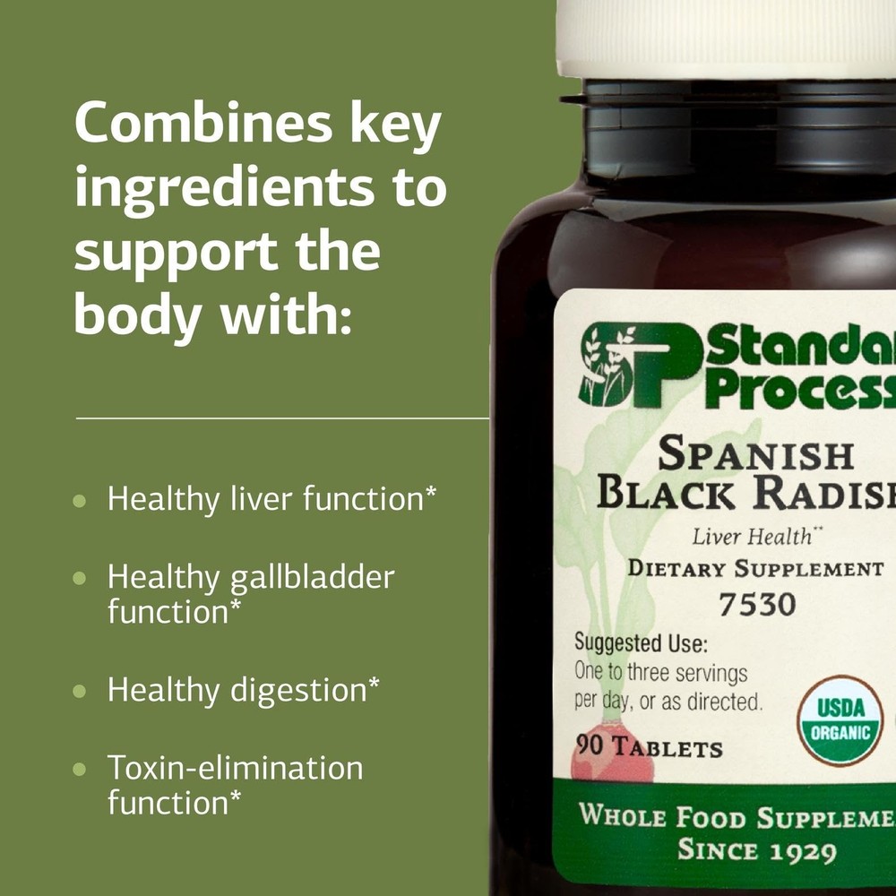 Standard Process Spanish Black Radish Liver & Gallbladder Support 90 Tablets
