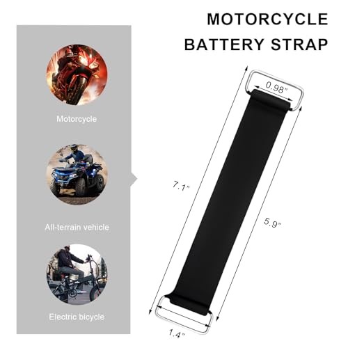 2 PCS Motorcycle Battery Strap, Elastic Rubber Battery Strap Fixed Holder Belt
