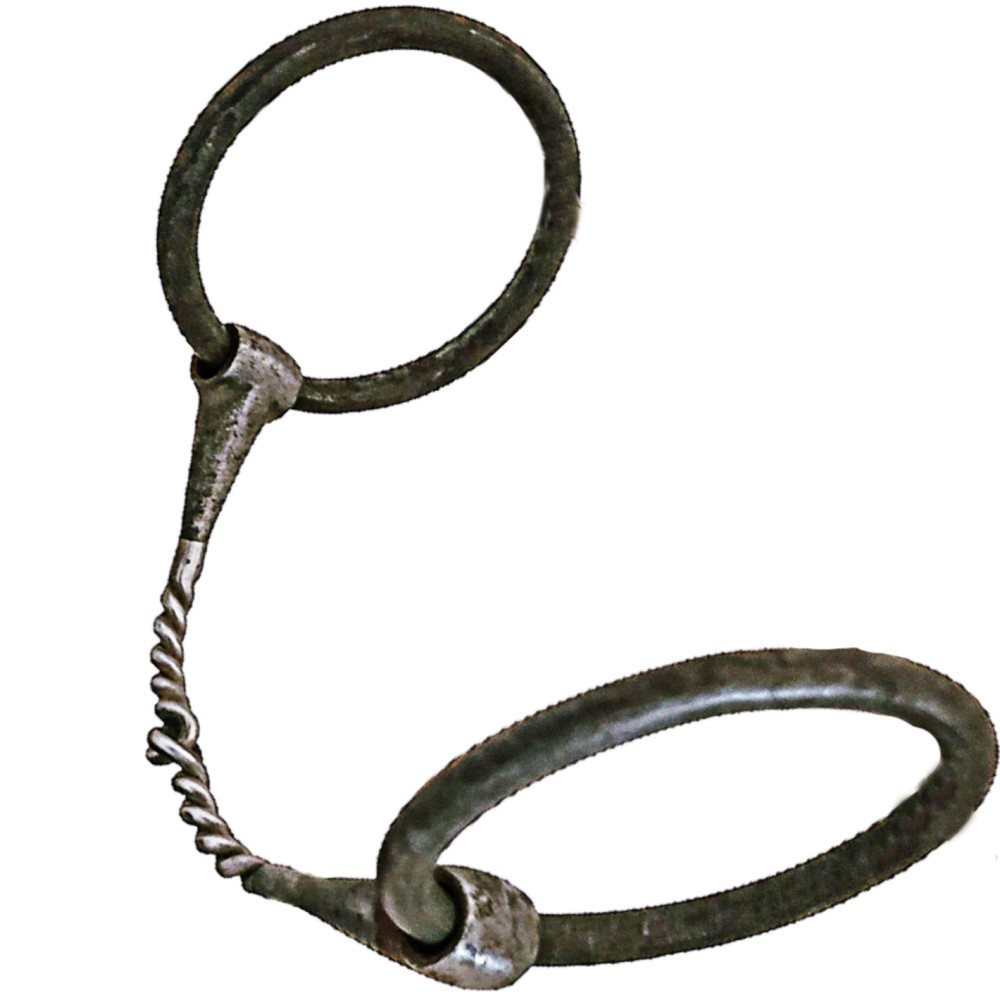 Unmarked Half Breed Twisted Wire Training Iron Loose Ring Snaffle Bit 5-1/2 wide