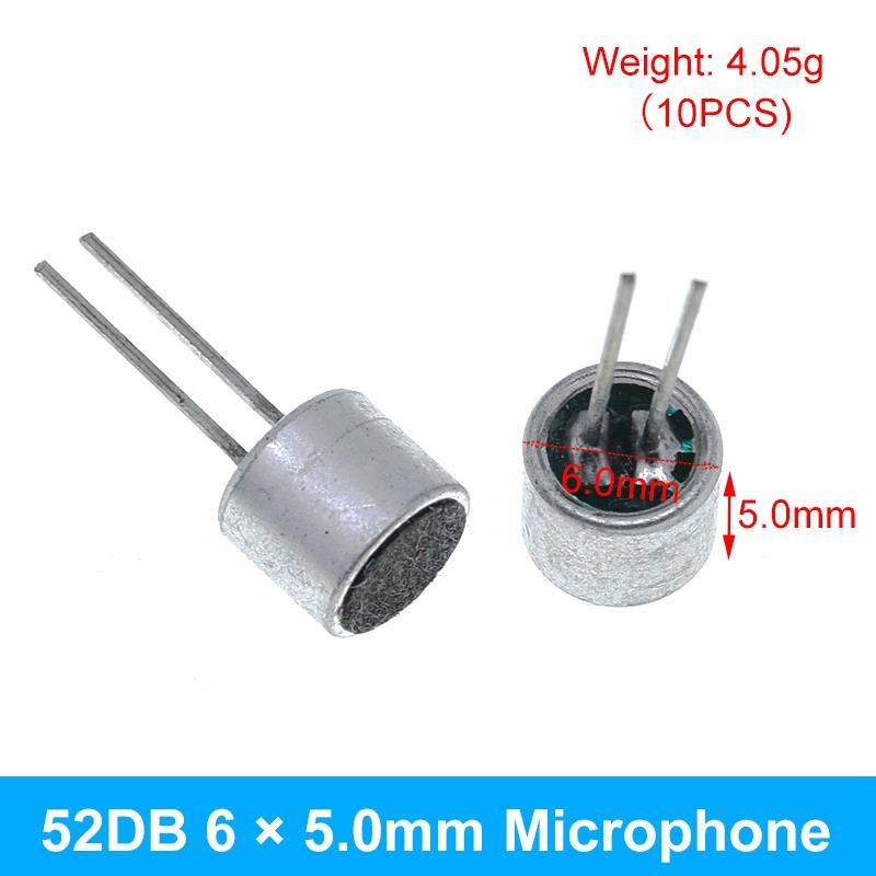 10Pcs Microphone 9x7mm Electret 2 Pin Pick-up Electronic Module Switch Sensor