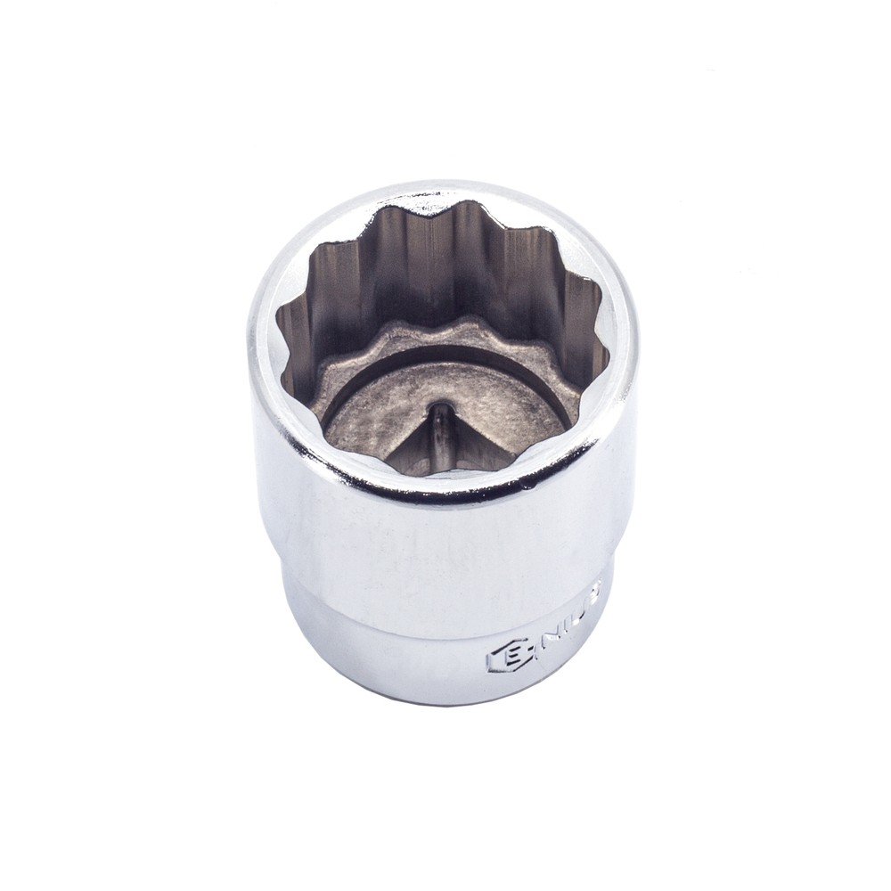 Genius Tools 1/2" Dr. 15mm Hand Socket (12-Point) - 433815