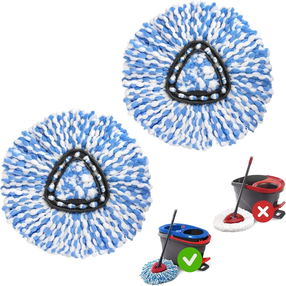 2/4 Pack Spin Mop Refills O-Cedar Rinse Clean 2-Tank System Replacement Heads