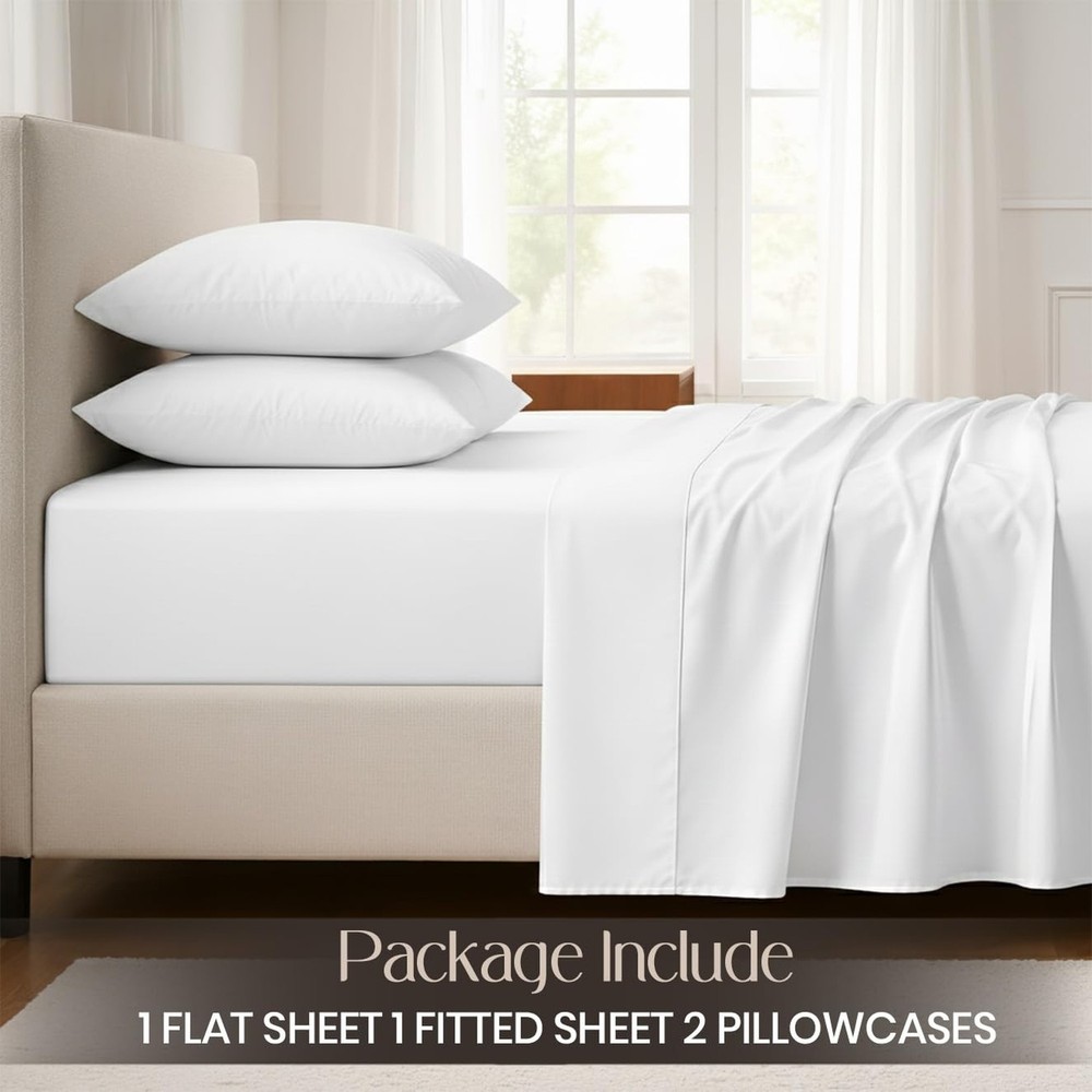 SGI bedding 100% Egyptian Cotton Sheets Full Size – Cooling Sheets, Soft B