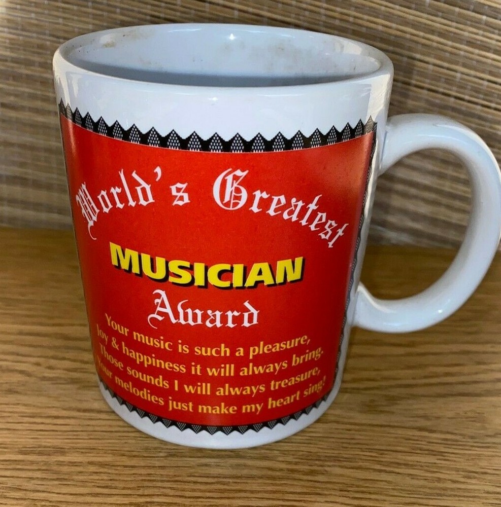 COFFEE CUP MUG WORLDS GREATEST MUSICIAN AWARD