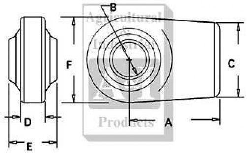 LOWER LINK BALL END WELD ON - CAT 2 (TWO)