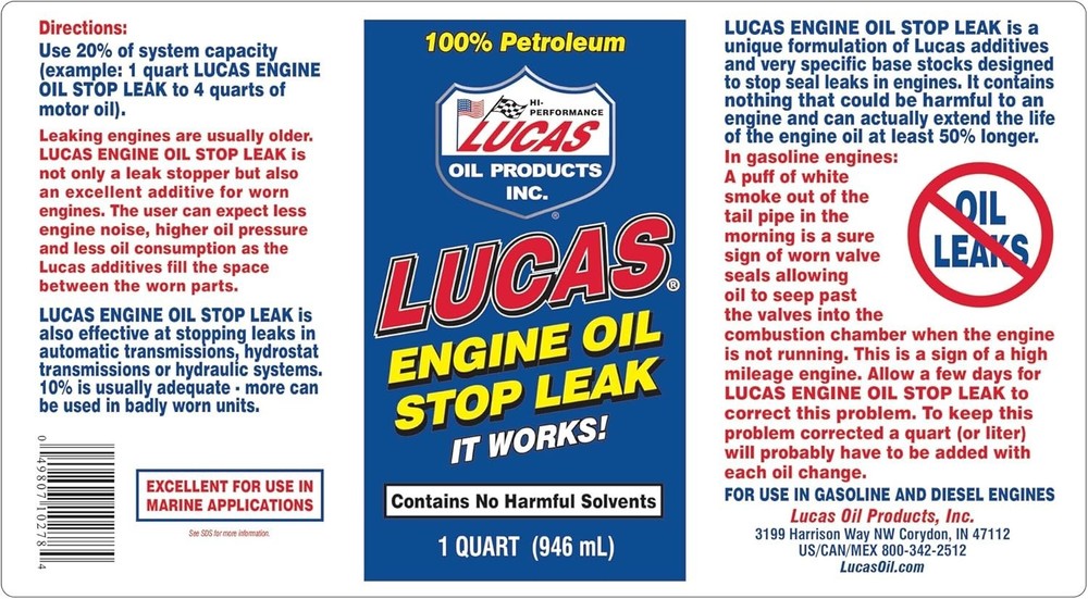 10278 Engine Oil Stop Leak - 1 Quart