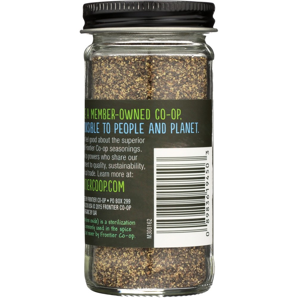 Frontier Co-Op Organic Black Pepper Medium Grind 1.8 Oz 3 Pack