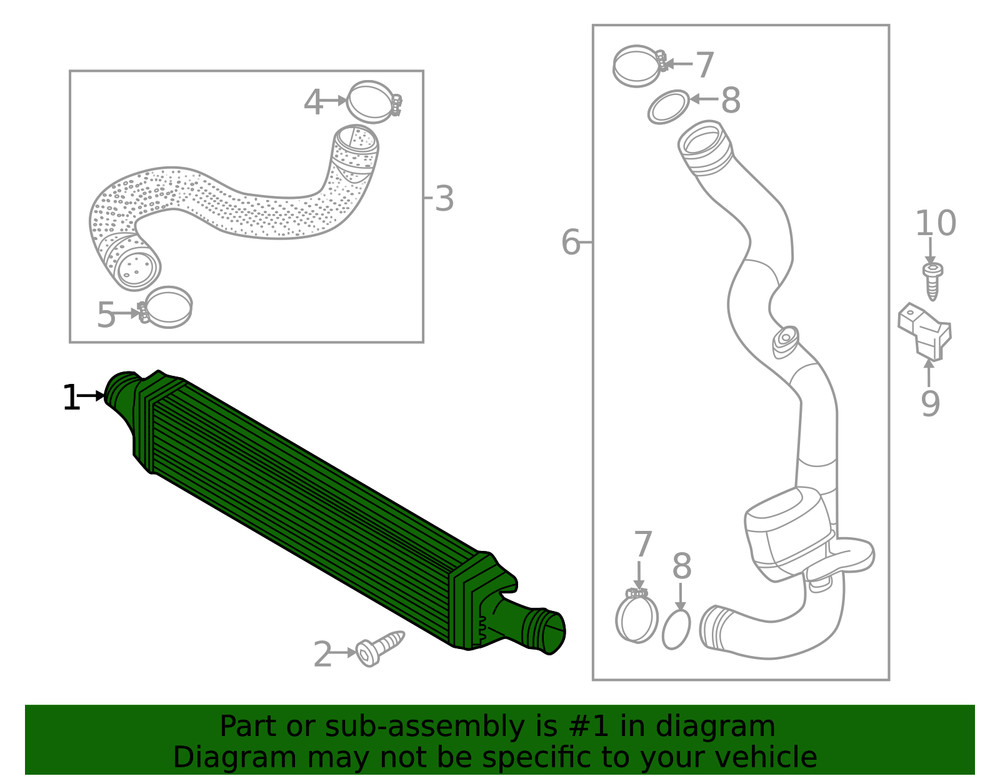 Genuine Audi Inter-Cooler 8W0-145-805-AD
