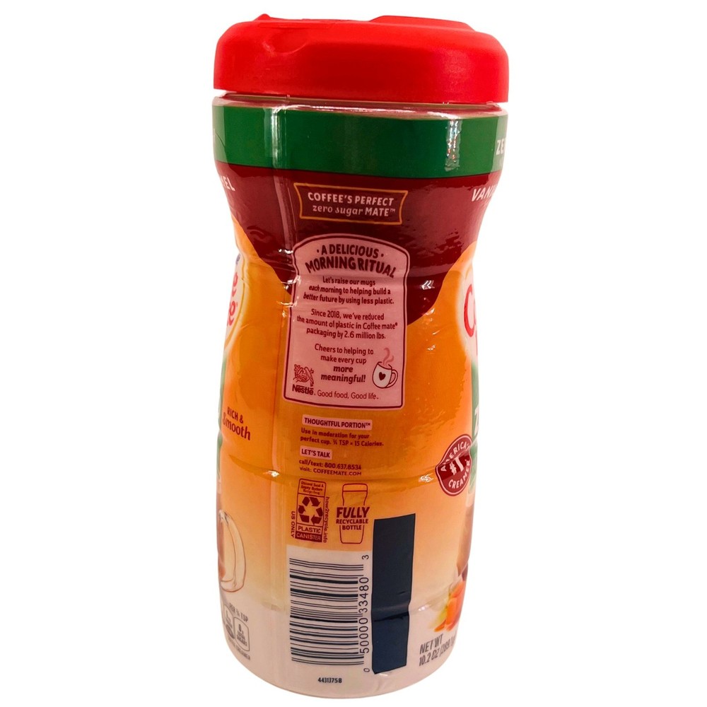 Coffee Mate Zero Sugar Vanilla Caramel 10.2oz 3 Pack New