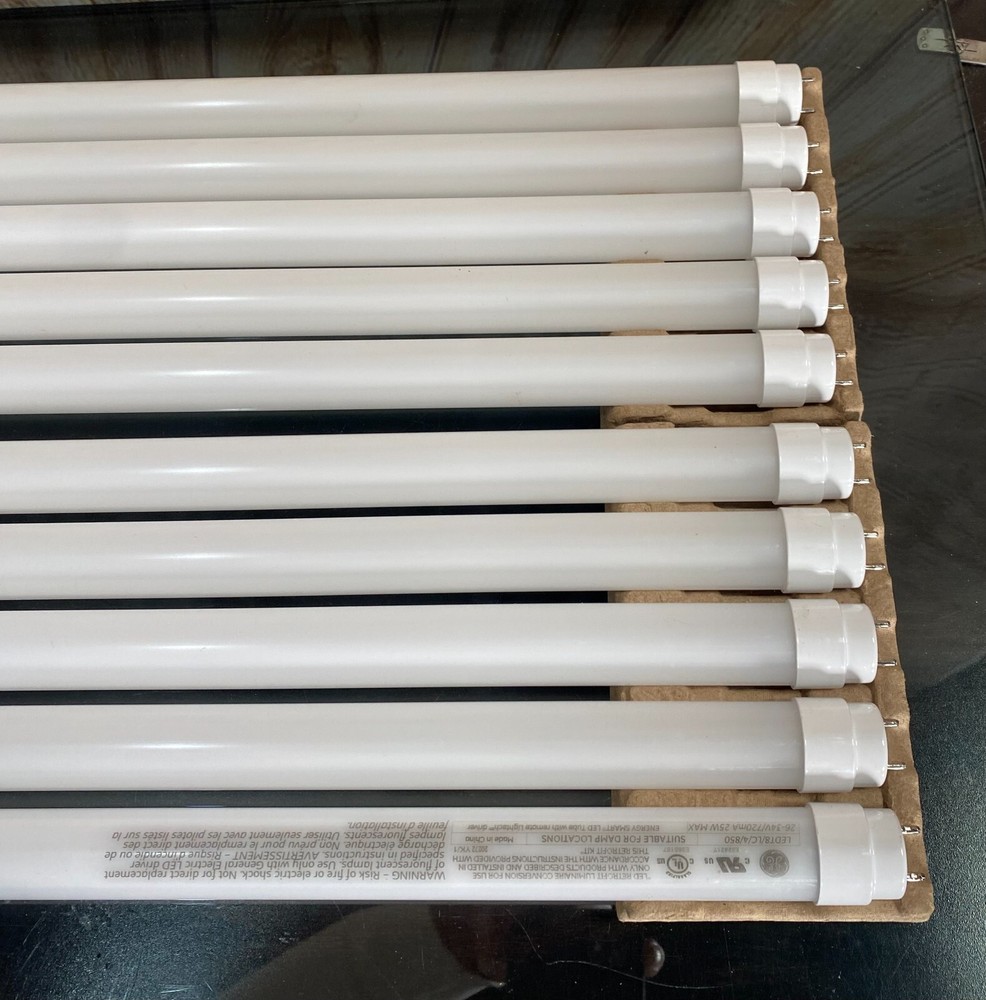 (Case of 10) GE 34253 4' 5000K LumenChoice Plastic Type C Tube Shop Light Bulb