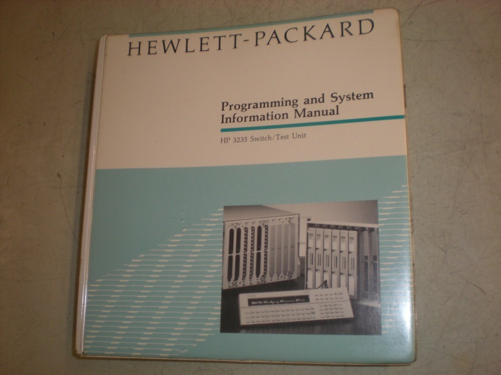 Hewlett Packard Programming & System Info Manual for HP 3235 Switch/Test Unit