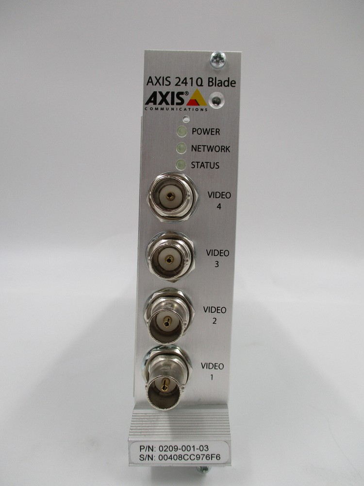 Axis 241Q Blade Video Server Rack 4-Channel Source Plug-In Module 0209-001-03