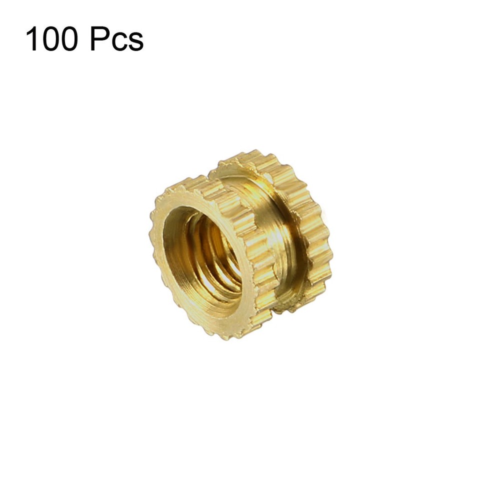 100pcs M3 x 0.5 Insert Embedment Nut,FOR 3D Printer Female Knurled Threaded
