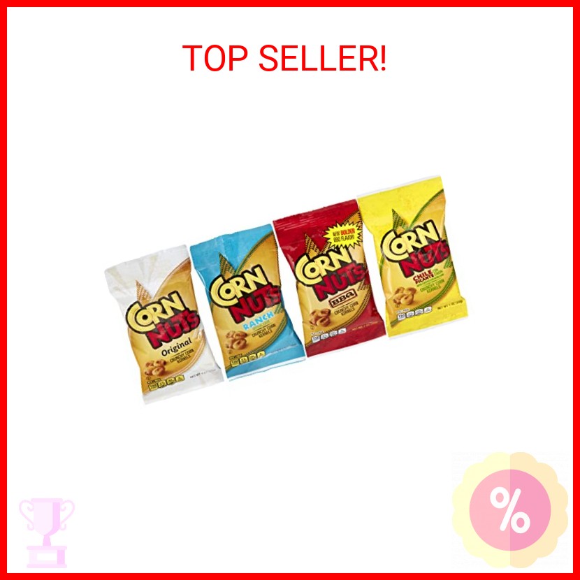 CORN NUTS Variety Pack, Crunchy Corn Kernels, Snack Box, Individual Packs, Snack