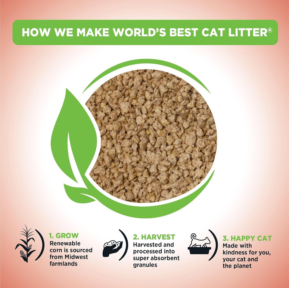 Multiple Cat Unscented, 28-Pounds - Natural Ingredients, Quick Clumping, Flushab