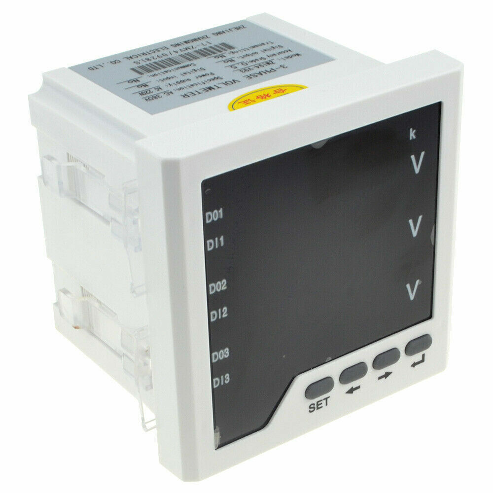 96x96mm Three-phase AC Voltage Meter Intelligent Digital Display Voltmeter