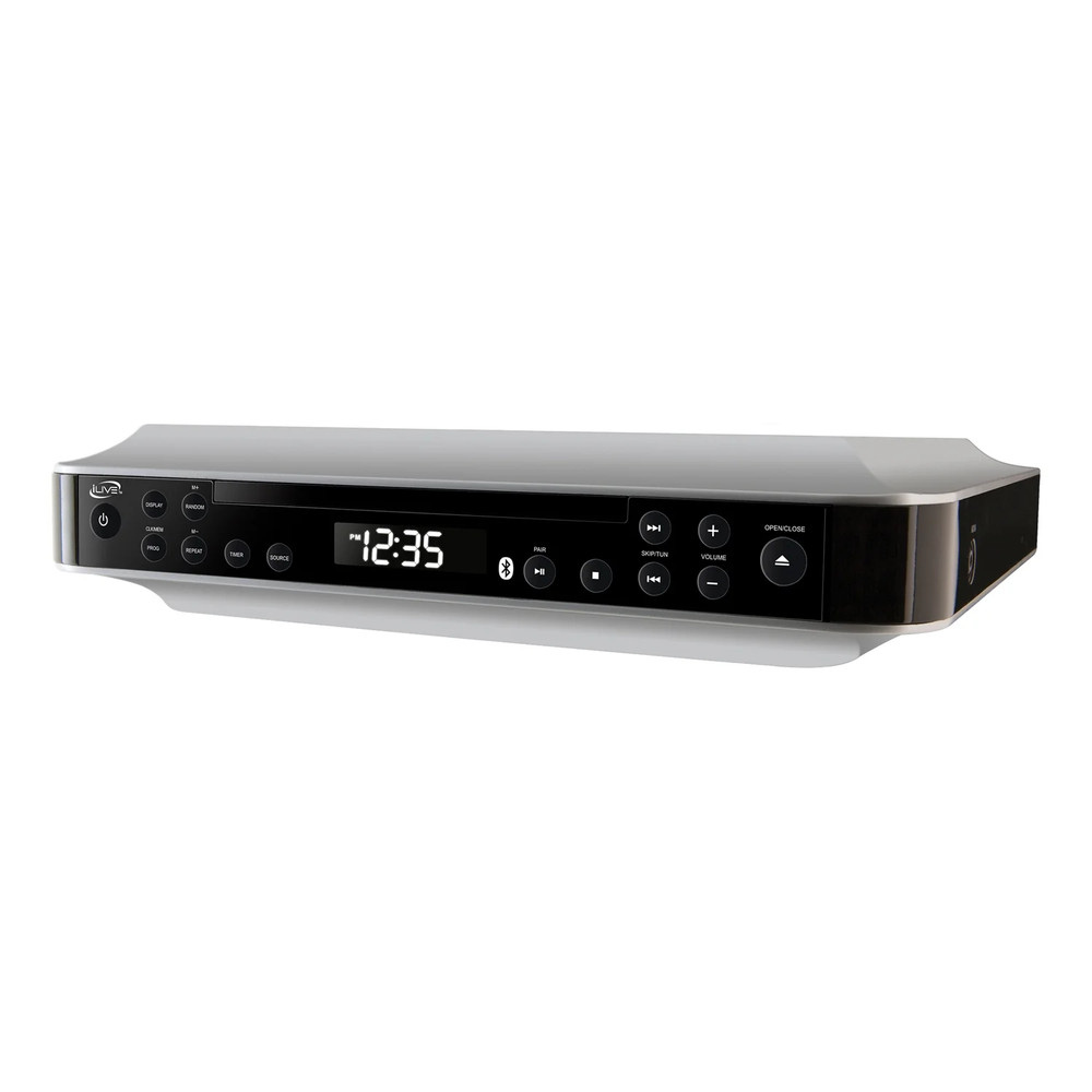 Wireless Bluetooth under Cabinet Music System with CD Player Timer Digital Clock