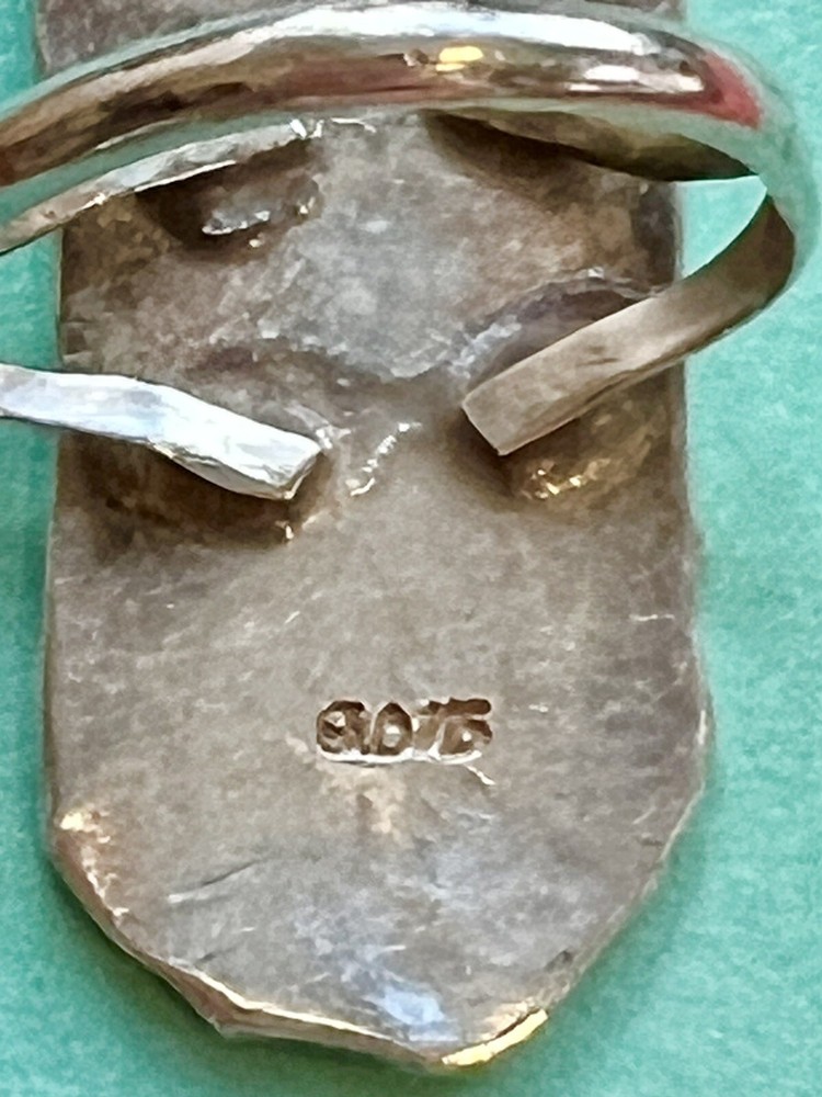 Vintage Navajo Silver Ring Size 5 Signed Sunburst Design