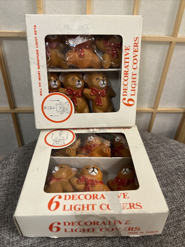 Current Inc Decorative Light Covers Bears Plastic 2” New Sealed Box -12 Covers-