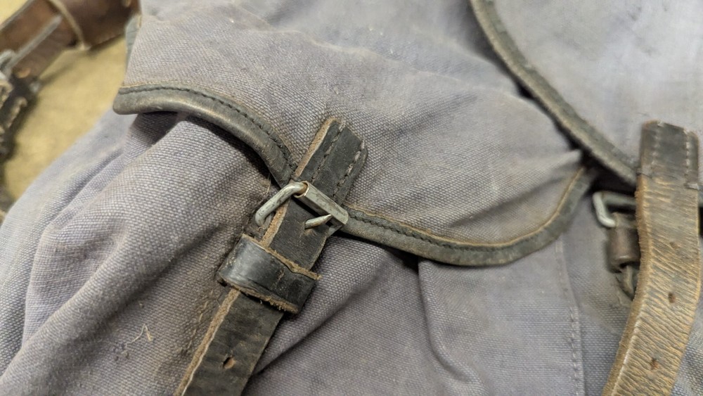 German WW2 blue luftwaffe ruck sake or backpack, 1940 dated