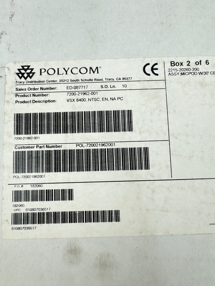 POLYCOM 2215-20260-200 MicPod Accessory VSX 30 Foot Cable
