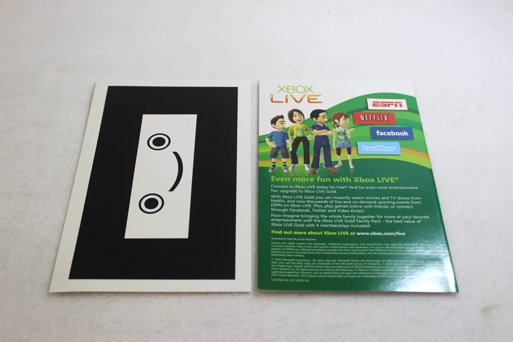 Microsoft Kinect Sensor for XBox 360 With Kinect Adventures Game ~ Complete