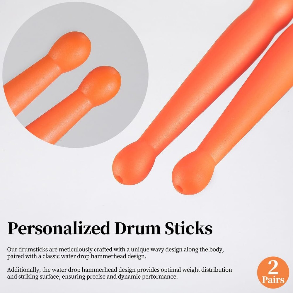 Drum Sticks 5A Drumstick 2 Pack Carbon Fiber Drumsticks