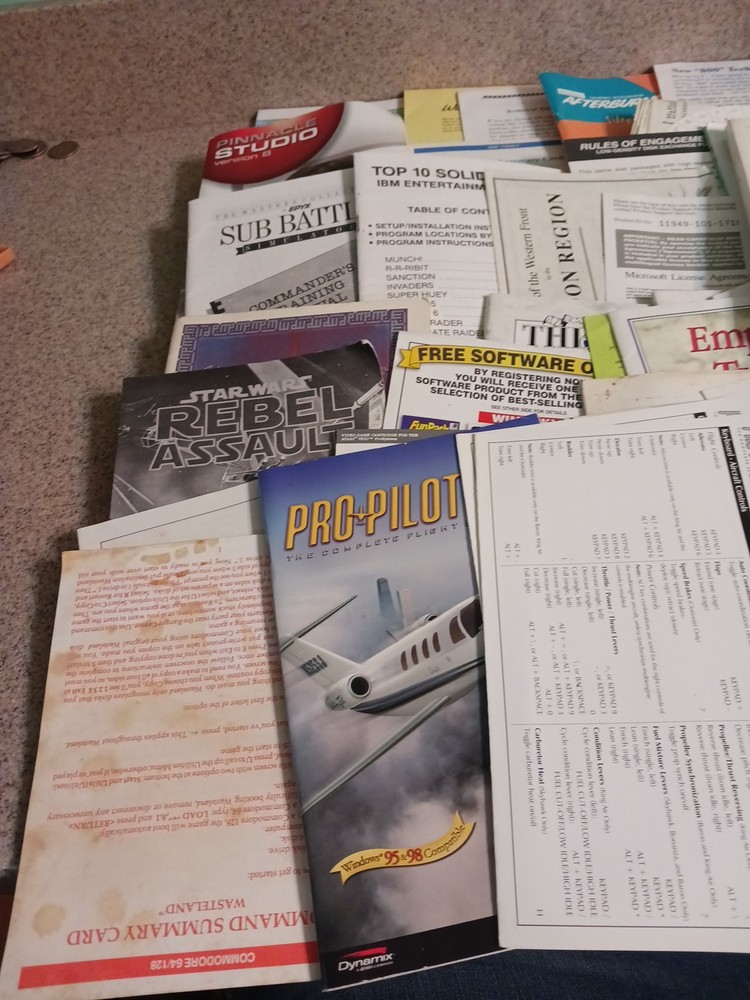 Vtg Commodore 64 Microsoft +Other Manuals Paperwork Lot Computer Video Game READ