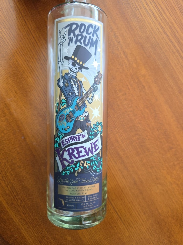 Esprit de Krewe Vodka Rum Bottle Empty
