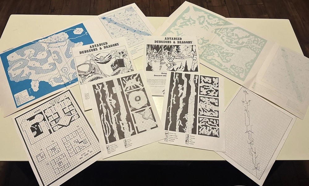 1st PRINTING D1 + D3 Modules | Advanced Dungeons & Dragons | 1978
