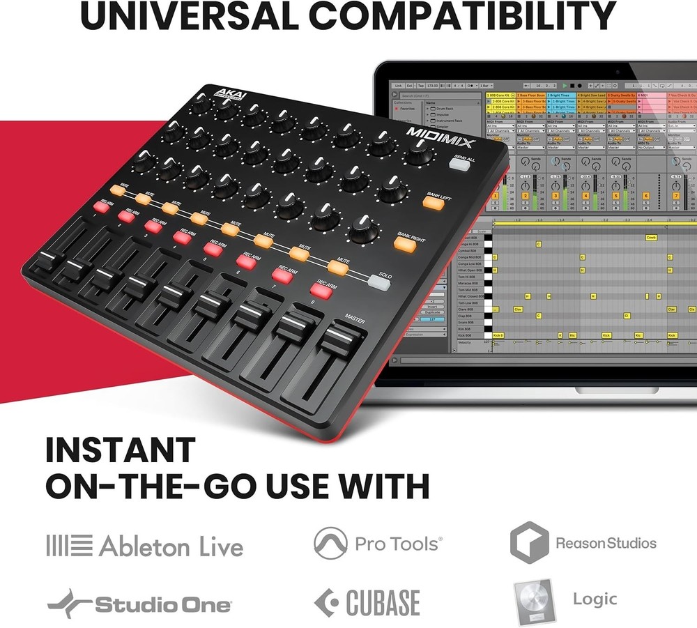 Compact DAW Control Surface with 24 Knobs and 16 Buttons