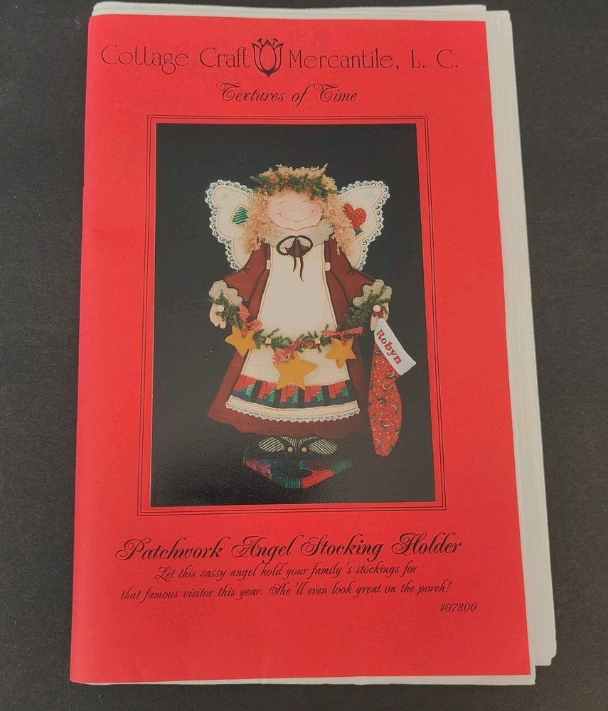 Patchwork Angel Stocking Holder Woodworking Pattern Cottage Craft Mercantile LLC