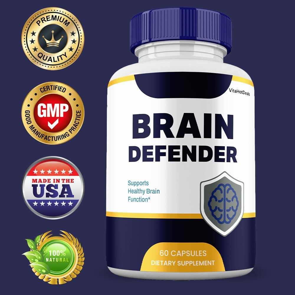 Brain Defender Capsules, Maximum Strength Pills Cognitive and Brain (3 Pack)
