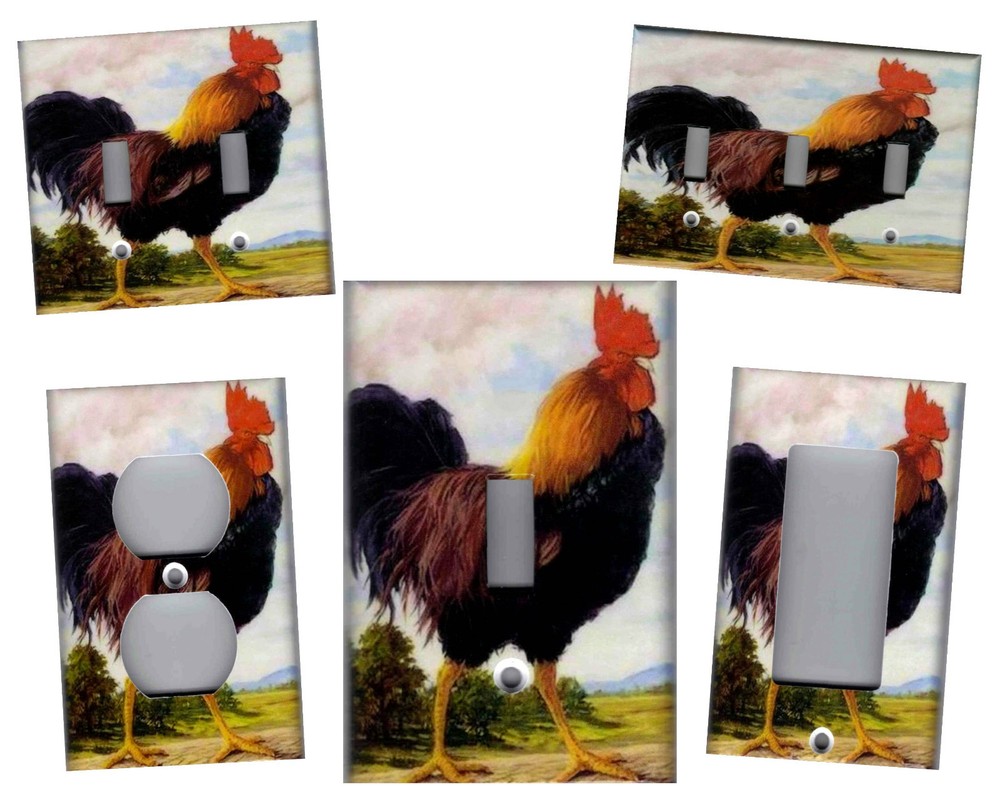 ROOSTER KITCHEN HOME DECOR LIGHT SWITCH PLATES AND OUTLETS