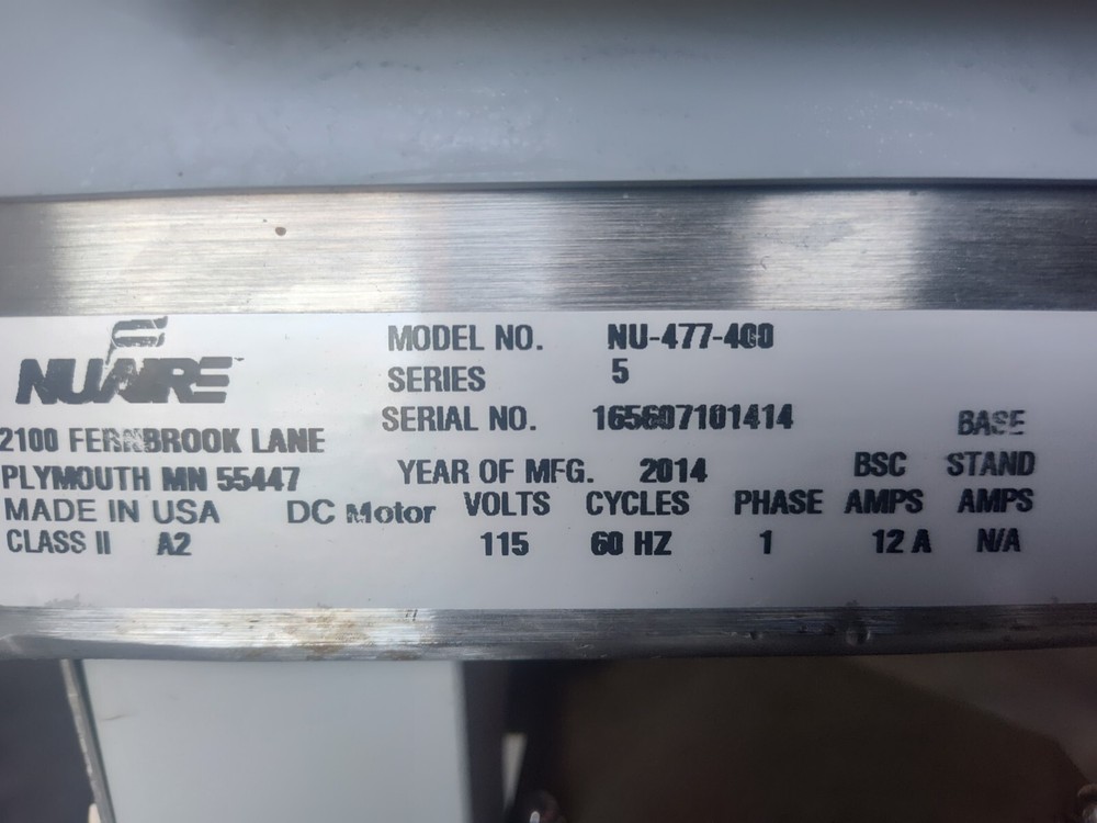 Nuaire Class II TYpe A2 Hood 4 Ft
