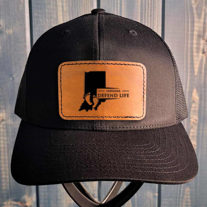 Indiana Leather Patch Hat Pro-Life Hat
