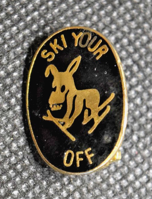 Ski Your Ass Off Black Ski Pin