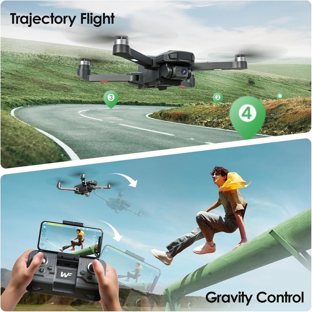 WF20 Foldable Drone 1080P FPV Camera 2 Batteries Headless Mode Beginner