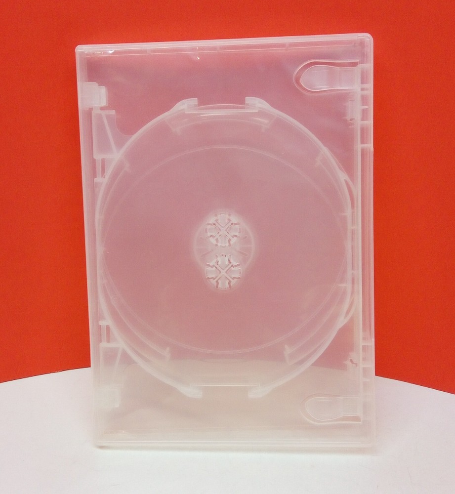 Set of 3 Transparent 3 - Disc DVD , Replacement Cases