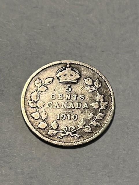 1910 Canada 5 Cents/Silver VG+ #13115