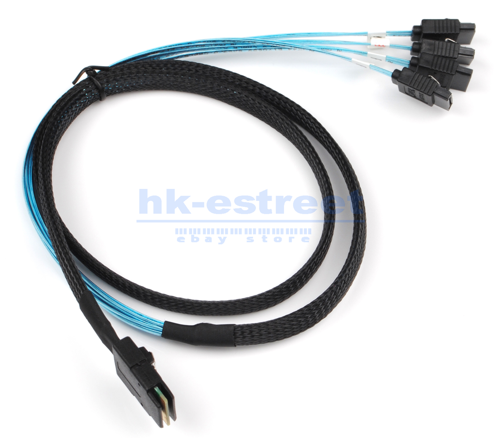 100cm Reverse Cable 4x SATA to 1x 8087 for controller raid card US Ship