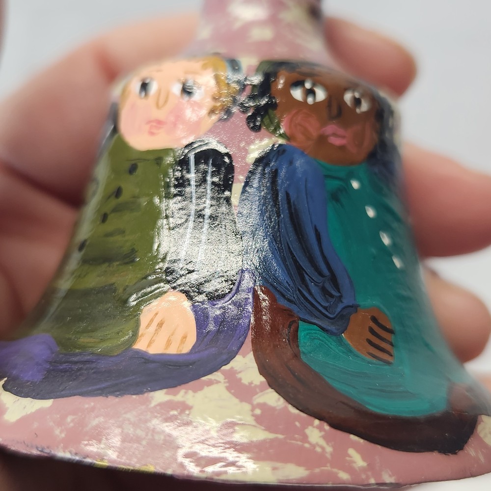 Vintage 5" Hand Painted Bell Folk Art