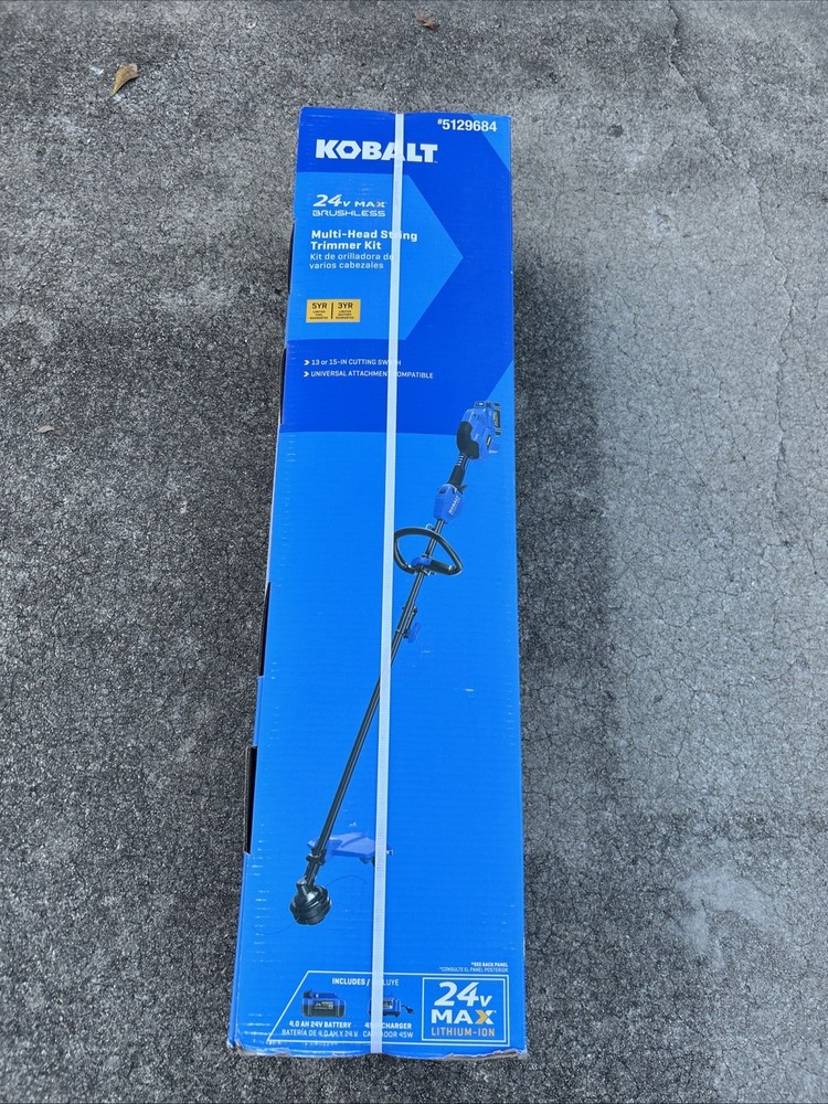 Kobalt 24-volt 15-in Split Shaft Attachment Capable Battery String Trimmer 4.0 A