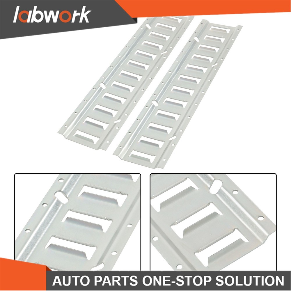 Labwork 6 Pack 2' E Track Tie Down Rail Kit Silver Rail Enclosed Cargo Trailer